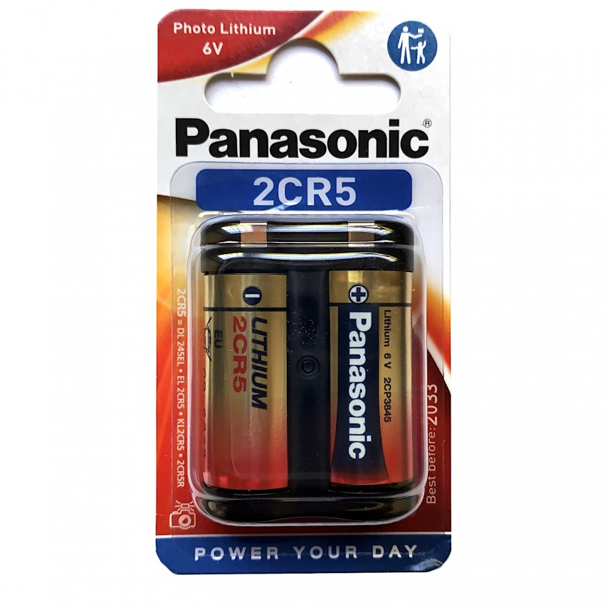 Pile lithium 2CR5 6V PANASONIC Photo Power Blister d'1 pile