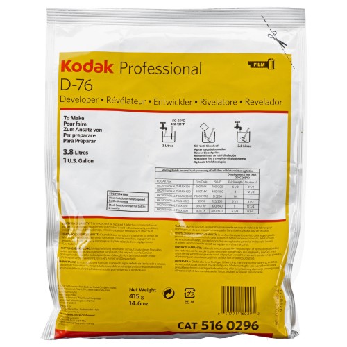 KODAK - Révélateur film D-76 - Sachet de 415g pour 3,8L (réf. 5160296)