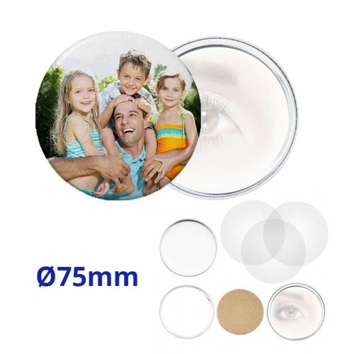 GAMAX - Badge miroir de 75mm pour GAMAX B500/75