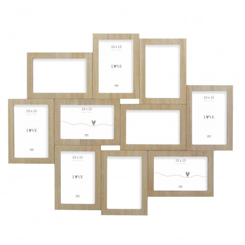 DEKNUDT - Cadre photo multivues S68UC3 (Bois naturel) pour 10 photos 10x15cm