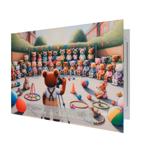 Chemise photo scolaire Collection L’école des bébés ours - Lot de 100
