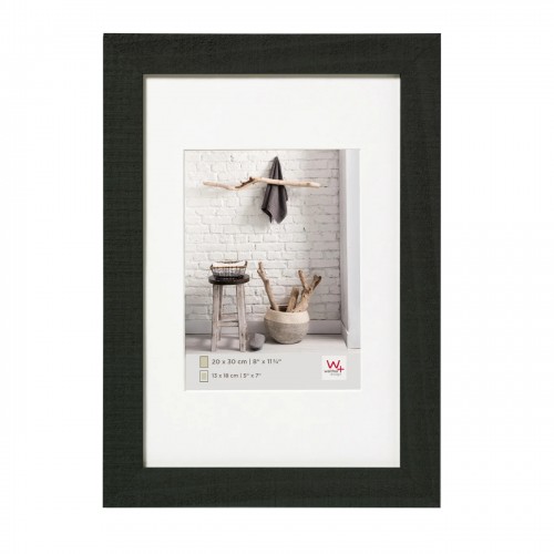 WALTHER DESIGN - Cadre photo Home (Bois) avec passe-partout blanc