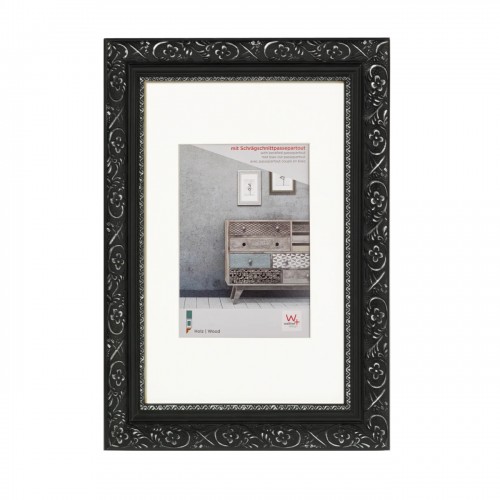 WALTHER DESIGN - Cadre photo Barock (Bois) avec passe-partout blanc