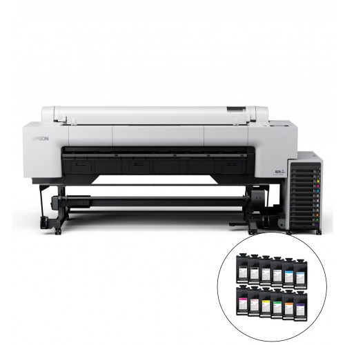 EPSON - Kit imprimante grand format photo SureColor SC-P20500 - Largeur 64" (1626mm) + 1 jeu d’encre à 12 couleurs (12 x 1,6L)
