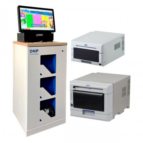 DNP - Kit imprimante thermique Kiosque (avec imprimante) DSPro2DX Photo & Creation - Borne de commande DT-T9 + DS620 + DS820DX + Meuble