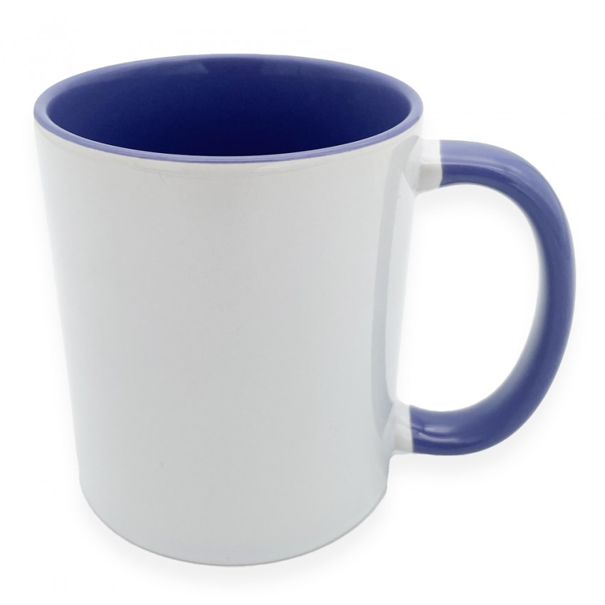 Mug blanc & violet 330ml pour sublimation (à l''unité)