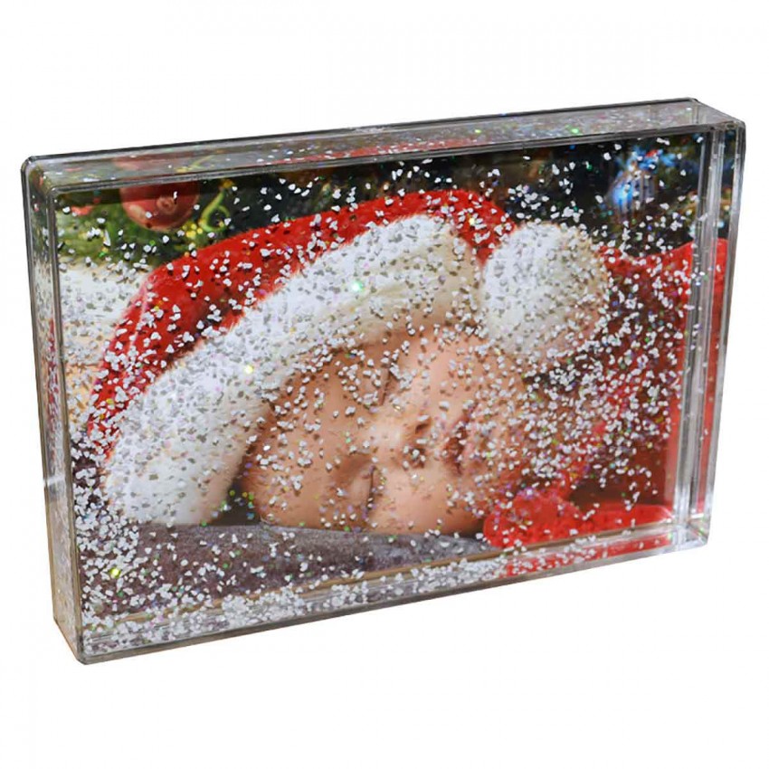 Bloc Photo Plexi Neige 10x15cm Lot de 24