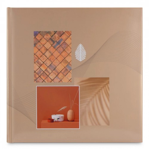 HAMA - Album photo traditionnel SINGO II - 100 pages blanches + feuillets cristal - 400 photos - Couverture Terracotta 30x30cm