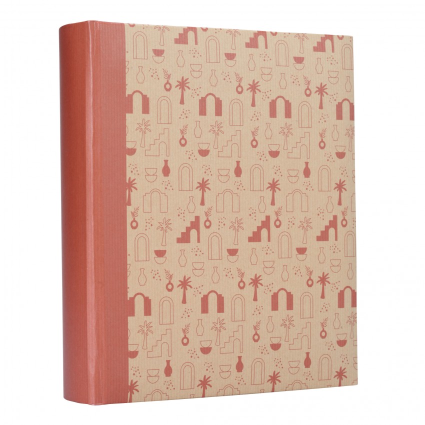 pochettes avec mémo KRAFFTY 4 - 150 pages kraft - 300 photos 11,5x15 - Couverture Rouge 21,5x25cm