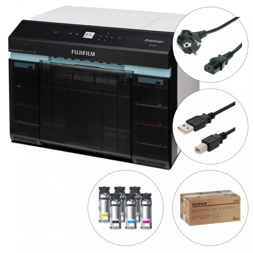 Frontier DX400 + Encres + Papier 152mm brillant + Extension de garantie à 3 ans