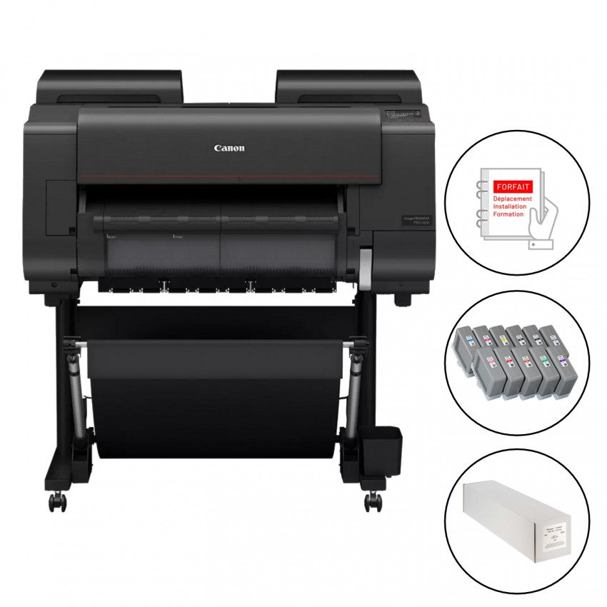 Canon Kit Imprimante jet d'encre PRO-2600 +encres+papier+installation