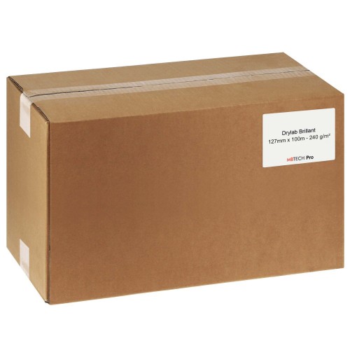 MB Tech Pro - Papier jet d'encre BRILLANT pour DryLab - 240g - 127mm x 100m - 2 rouleaux