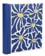 pochettes avec mémo FLOWERS 4 - 100 pages - 200 photos 11,5x15 - BLEU - Couverture 25x22.5cm