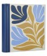 pochettes avec mémo FLOWERS 4 - 100 pages - 200 photos 11,5x15 - BLEU ET JAUNE - Couverture 25x22.5cm