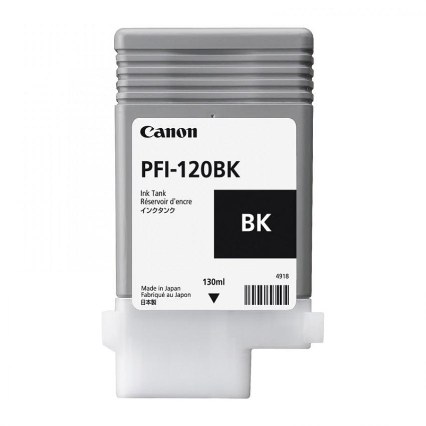 PFI-120BK NOIR pour imprimante imagePROGRAF TM-250/TM-255/TM-300/ TM-305/TM-350 et TM-355 (130ml)