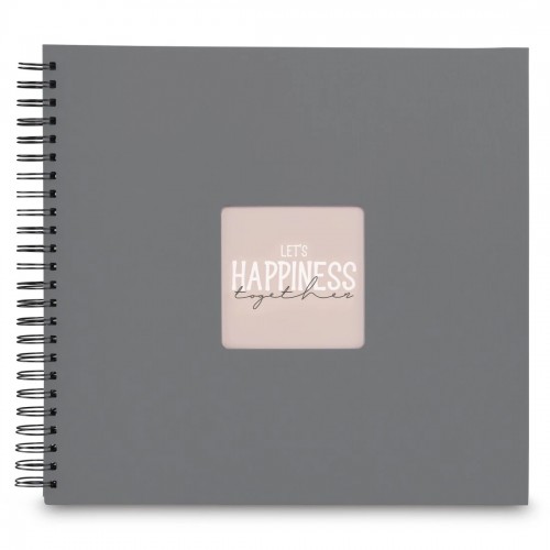 traditionnel FINE ART SPIRAL - 50 pages noires - 300 photos 10x15cm - Couverture Gris pierre 36x32cm + fenêtre