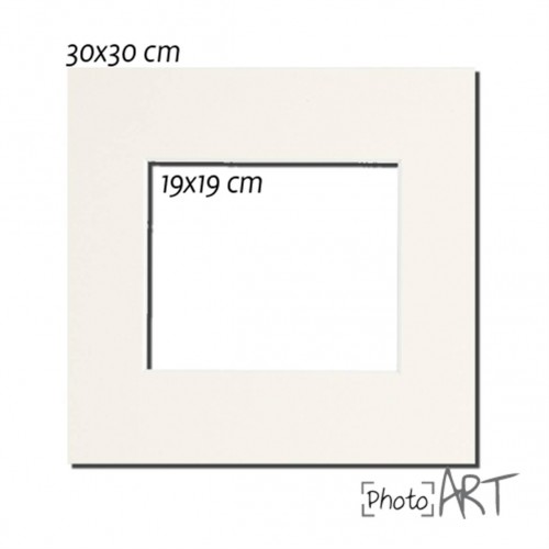 TETENAL - Passe partout Format extérieur 30x30cm - Fenêtre 20x20 - Blanc Cassé (Lot de 2)