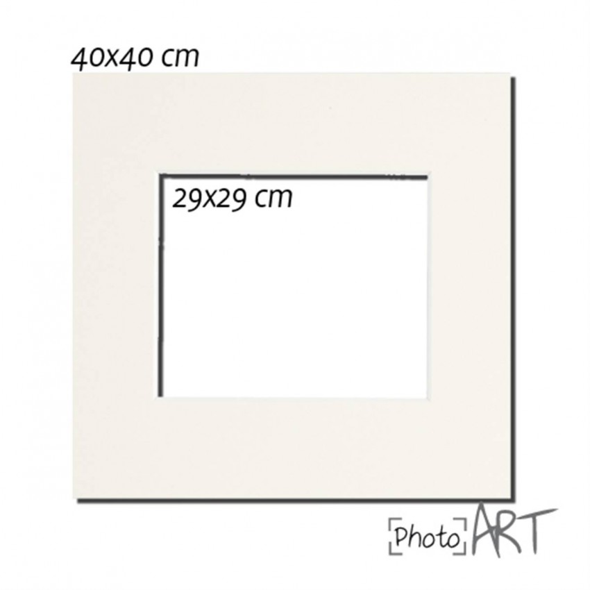 PASSE PARTOUT BLANC 40X40 PHOTO 30X30 Vendu par 2