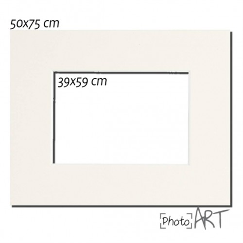 TETENAL - Passe partout Format extérieur 50x75cm - Fenêtre 40x60 - Blanc Cassé (Lot de 3)