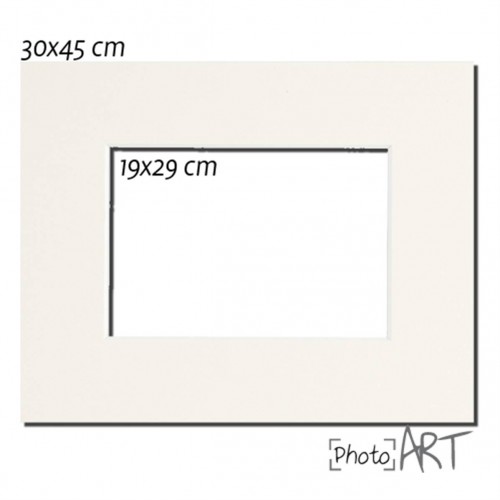 TETENAL - Passe partout Format extérieur 30x45cm - Fenêtre 20x30 - Blanc Cassé (Lot de 3)