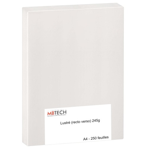 MB Tech Papier Lustré R/V 245g A4 pour D1000A 250 feuilles