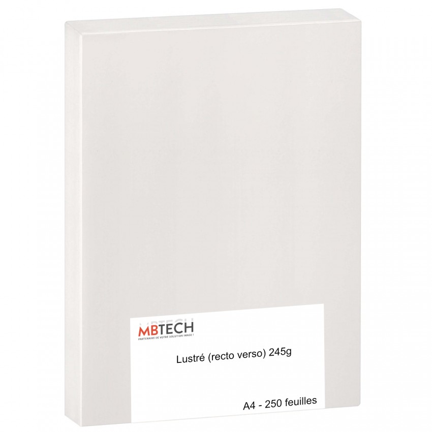 MB Tech Papier Lustré R/V 245g A4 pour D1000A 250 feuilles