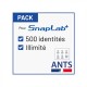 (500 identités / Illimité) permet la réalisation des identités ANTS.