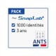 (1000 identités / 3 ans) permet la réalisation des identités ANTS.