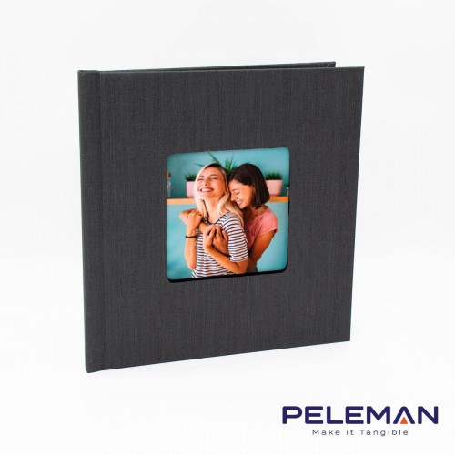 PELEMAN - Couverture album et feuillets de garde pour tirages sur D1000A et CX3240- 21x21cm - Charbon