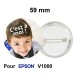 GAMAX - Badge Ø59mm avec épingle - pour Epson V1000  - Lot de 100
