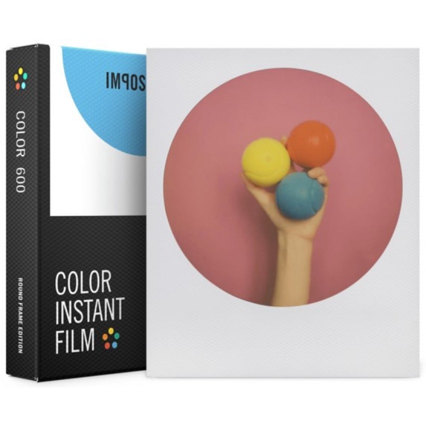 Film instantané IMPOSSIBLE pour POLAROID 600/One 600 - Cadre Rond - 8 photos - couleur