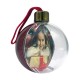 BOULE Décoration Rouge pour insertion photo Vendu par 72