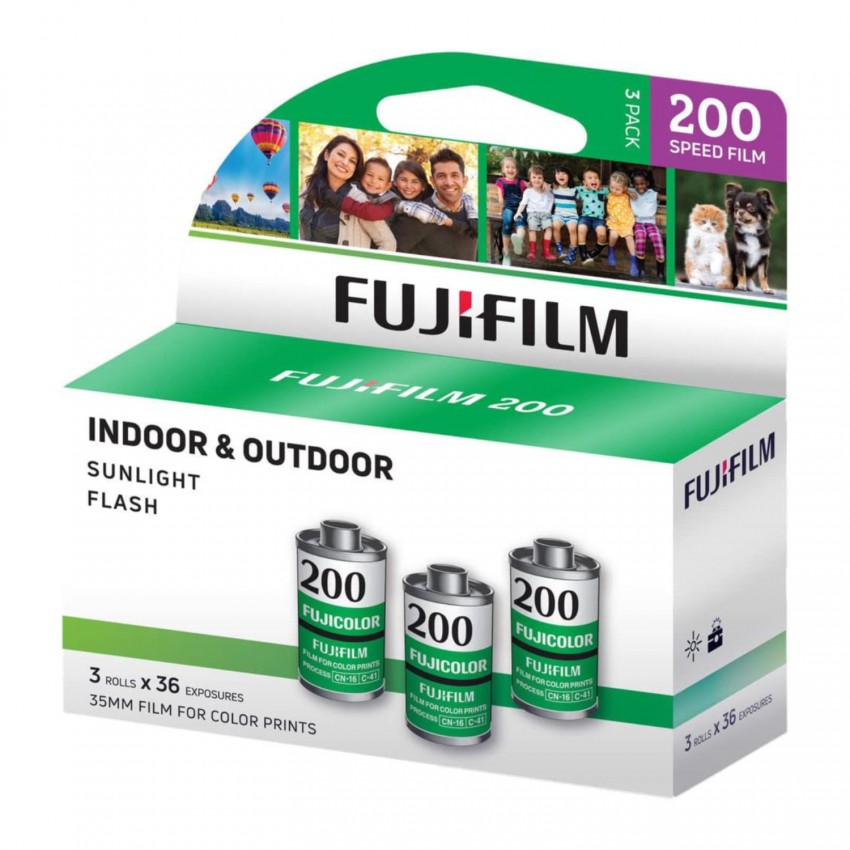 FUJIFILM Film Amateur 200 ISO 36P Tripack (Vendu par 10)
