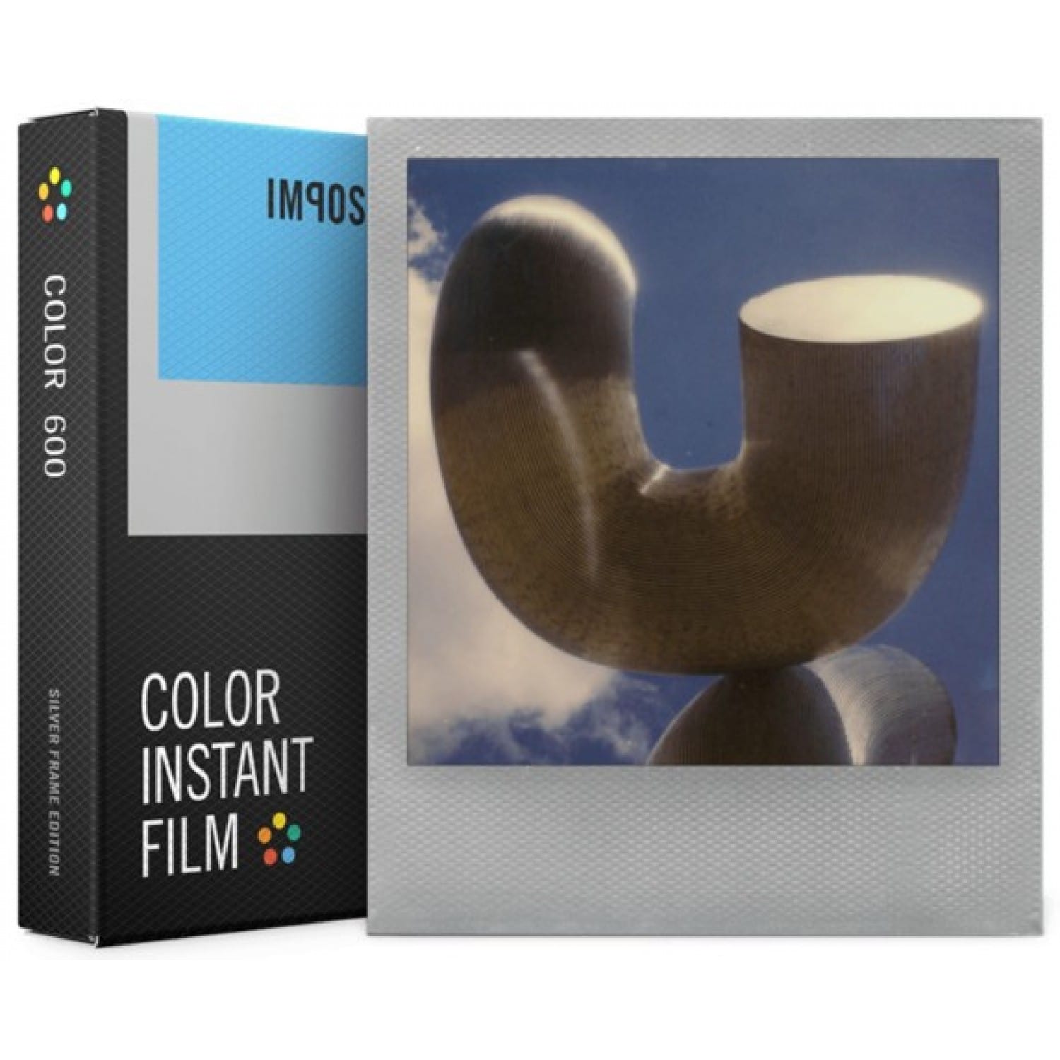 IMPOSSIBLE - Film instantané pour POLAROID 600/One 600 - Cadre Silver - 8  photos - couleur