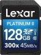 Carte mémoire SD LEXAR SDHC/XC Classe 10 Premium II UHS-I (45Mo/s 300x) 128 GB