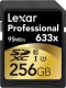 Carte mémoire SD LEXAR SDHC/XC Classe 10 Professional UHS-I (95Mo/s 633x) 256 GB