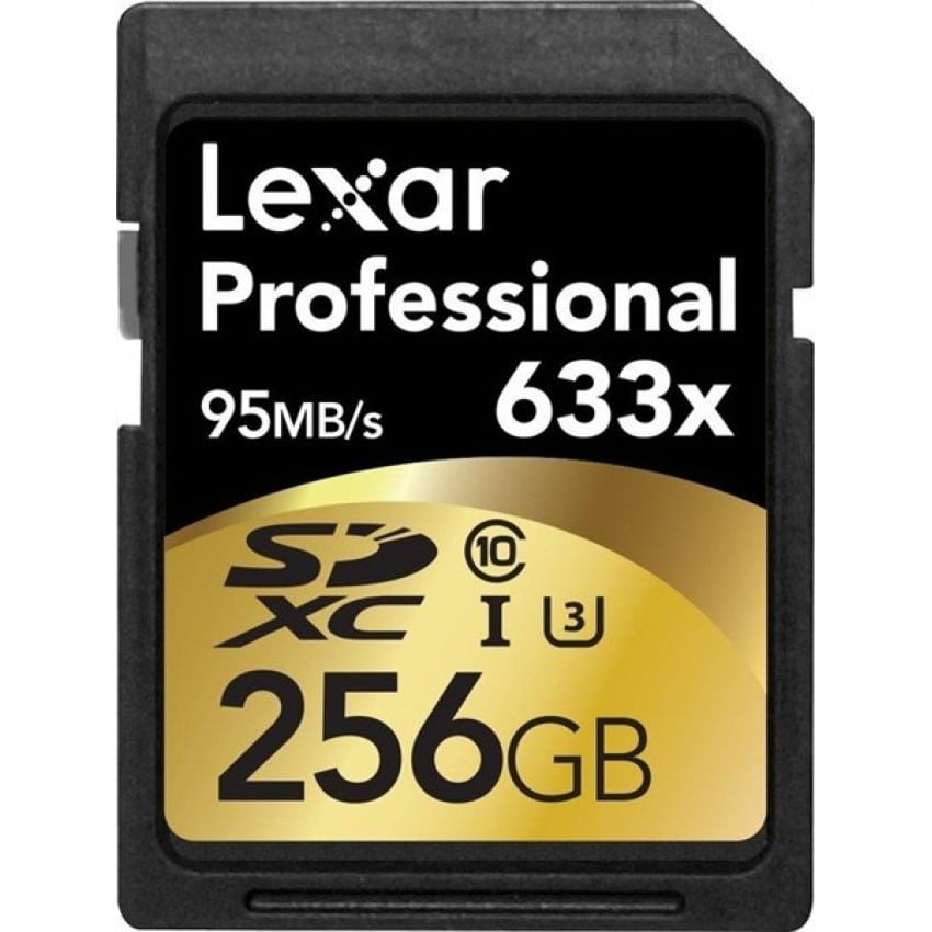 Carte mémoire SD LEXAR SDHC/XC Classe 10 Professional UHS-I (95Mo/s 633x) 256 GB