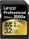 Carte mémoire LEXAR SDHC/XC RDR Classe 10 Professional UHS-II (300Mo/s 2000x) 32 GB