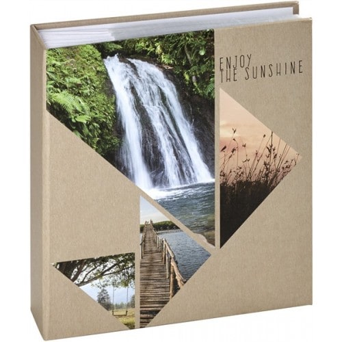 PANODIA - Album photo série SUNSHINE 22,5x24,8cm Mémo 200 photos 11,5x15 2 vues par page - Pochettes Cascade - Couverture rigide