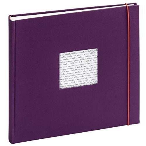 Album photo PANODIA série LINEA 30x30cm - 60 pages ivoires - Traditionnel - Couverture personnalisable (Violet)