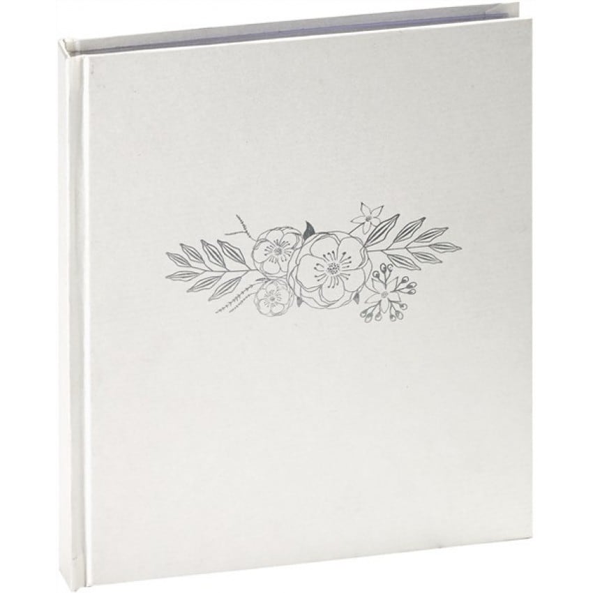 Livre d'argent PANODIA série WEDDING 21x25cm 130 pages blanches Tranche argenté Couverture en vinyl irisé Marquage contemporain 