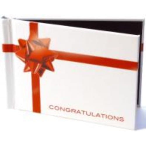 UNIBIND - Couverture rigide Photobook staple - Collection Félicitations - L'unité en dos 5mm - 10x15cm + Enveloppe cadeau