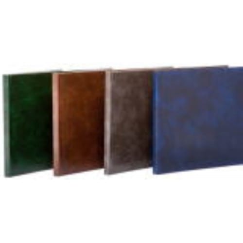 Couverture NORITSU rigide en simili cuir marbré - Lot de 40 (20 en dos 6mm+20 en dos 10mm) - 4 couleurs (10 de chaque) - 30x30cm