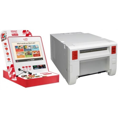 Kiosk (avec imprimante) MITSUBISHI SmartKiosk Gifts MKG8110 +  Imprimante CP-D80DW-S + Fonction photo d'identité biométrique int