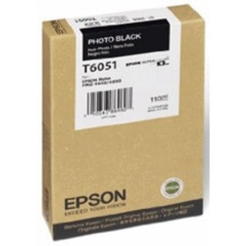 EPSON - Cartouche d'encre traceur T6051 Pour imprimante 4800/4880 Noir Photo - 110ml