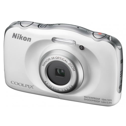 NIKON - Appareil compact numérique Coolpix W100 (blanc) 13,2Mpx - zoom 3x (30-90mm) - écran 6,7cm - étanche 10m