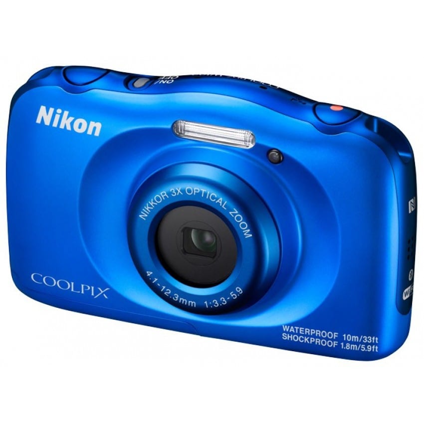 Appareil compact numérique NIKON Coolpix W100 (bleu)13,2Mpx - zoom 3x (30-90mm)écran 6,7cmétanche 10m 