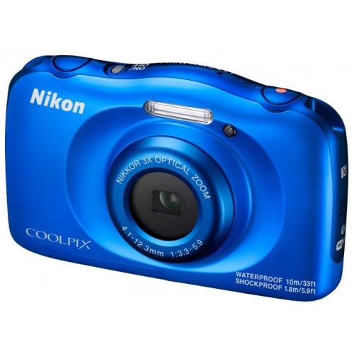 NIKON - Appareil compact numérique Coolpix W100 (bleu) 13,2Mpx - zoom 3x (30-90mm) - écran 6,7cm - étanche 10m