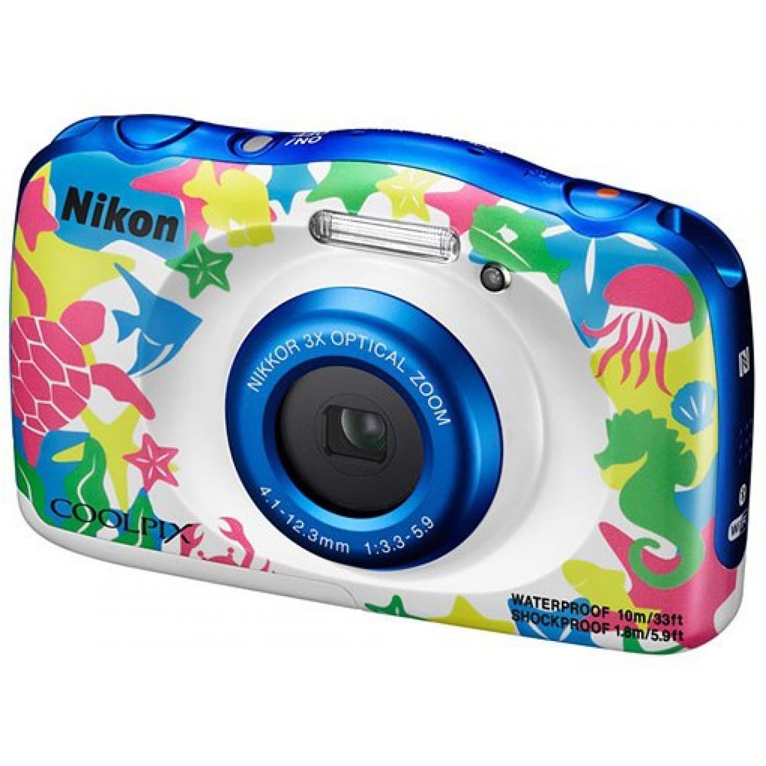 NIKON Appareil photo compact étanche Coolpix W150 Bleu + Sac à dos pas cher  