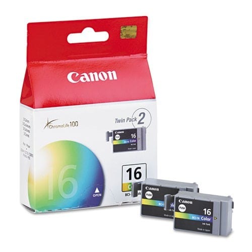 CANON - Cartouche d'encre BCI-16 Couleur - Pack de 2